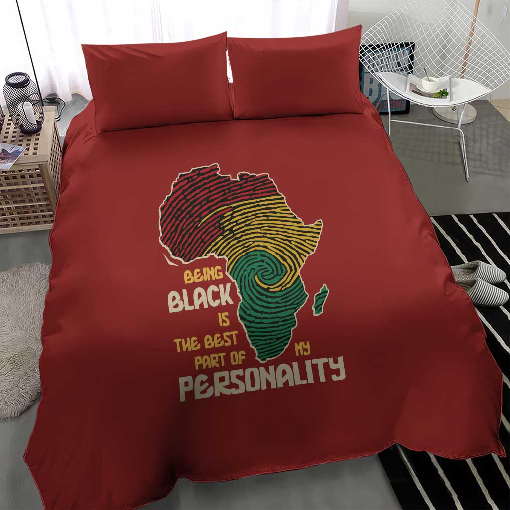 African Map Fingerprint Bedding Set Being Black Is The Best Part Of My Personality DT03