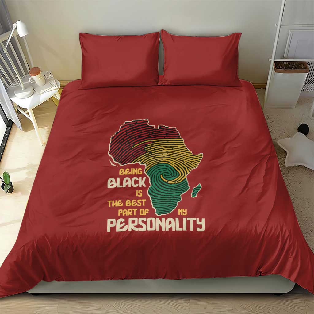 African Map Fingerprint Bedding Set Being Black Is The Best Part Of My Personality DT03