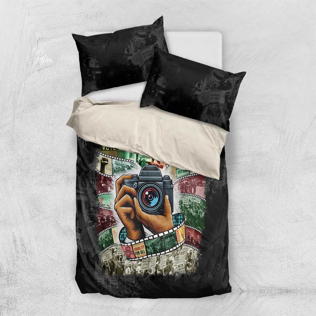 African American Civil Rights Leaders Bedding Set Heritage in Frames Photography DT03