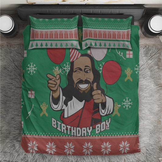 African Birthday Boy Jesus Bedding Set Afro Christmas DT03