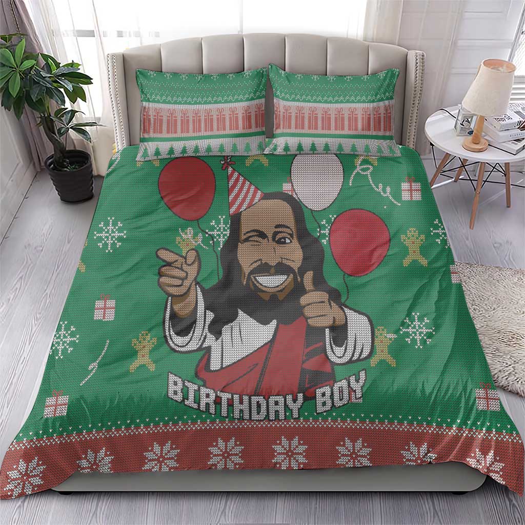 African Birthday Boy Jesus Bedding Set Afro Christmas DT03