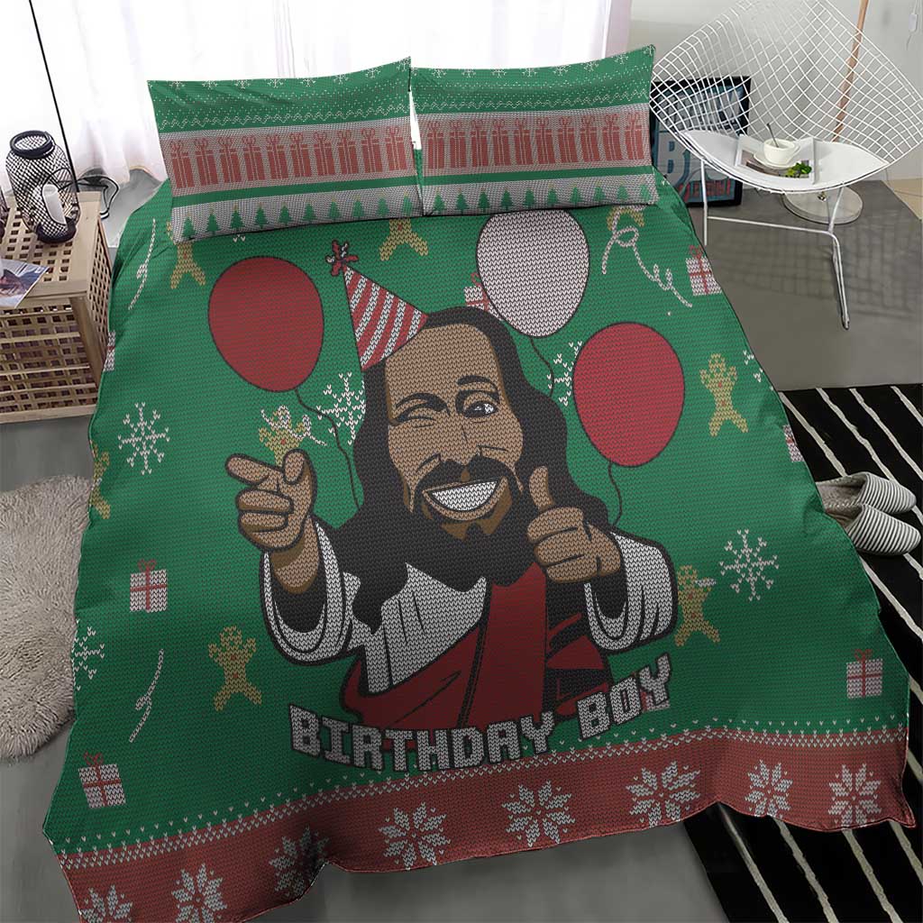 African Birthday Boy Jesus Bedding Set Afro Christmas DT03