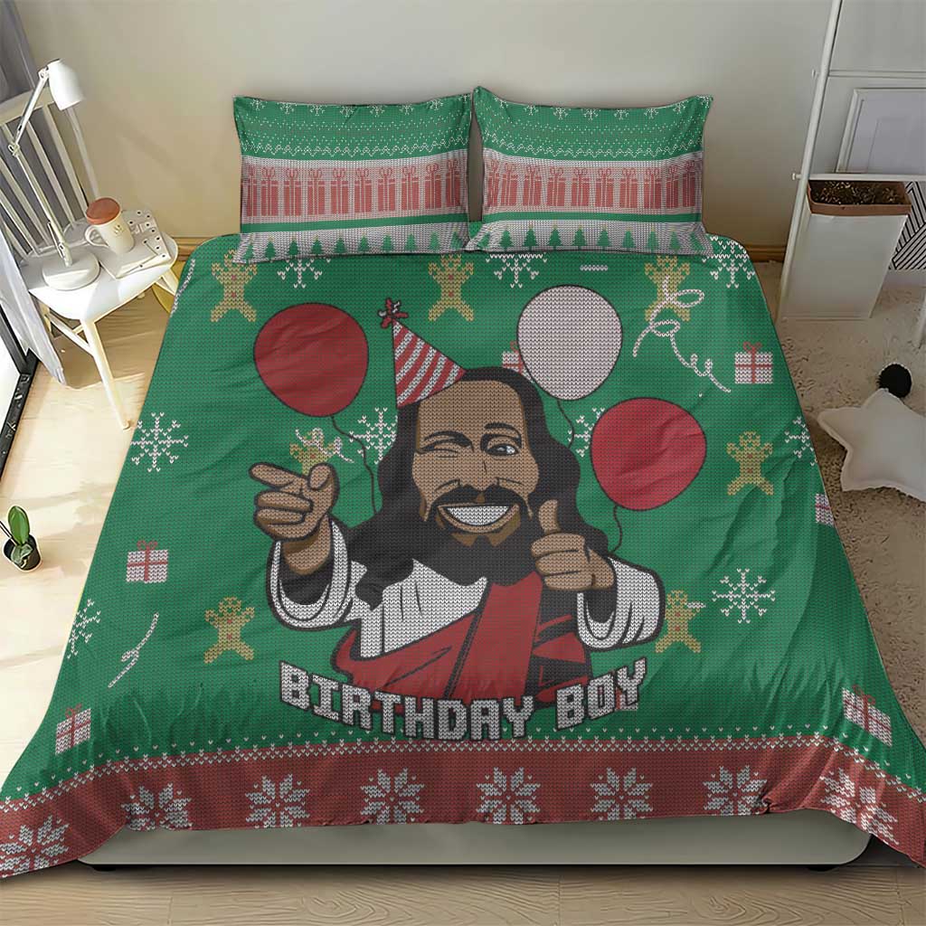 African Birthday Boy Jesus Bedding Set Afro Christmas DT03