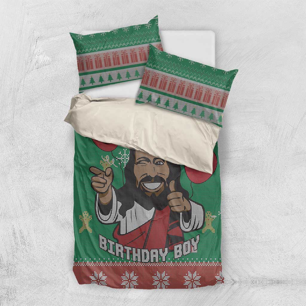 African Birthday Boy Jesus Bedding Set Afro Christmas DT03