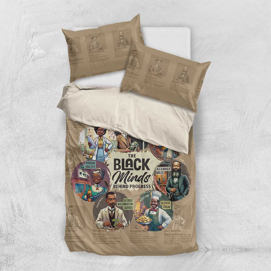 Africa Black Invention Bedding Set The Black Minds Behind Progress DT03