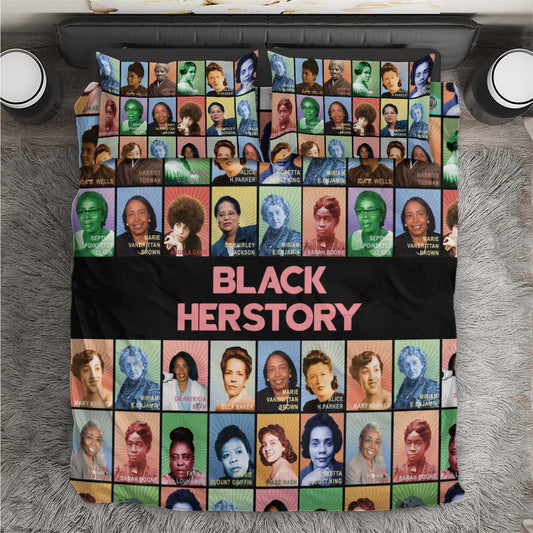 Afro Black Herstory Bedding Set African Women History DT03