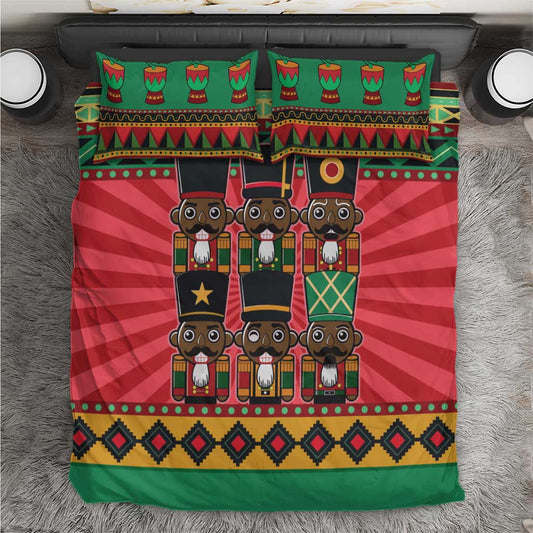 Black Nutcrackers Bedding Set Afro Christmas DT03