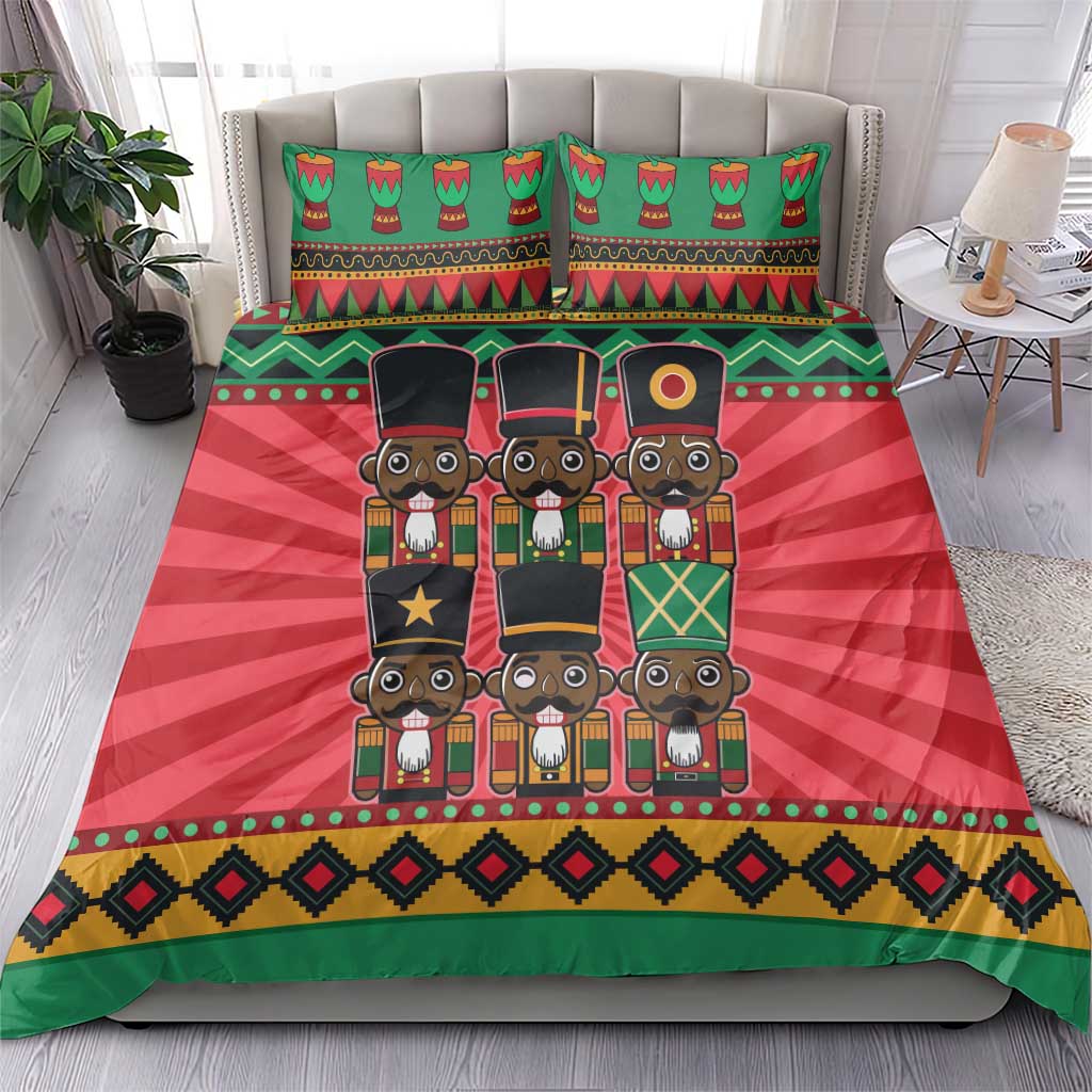 Black Nutcrackers Bedding Set Afro Christmas DT03