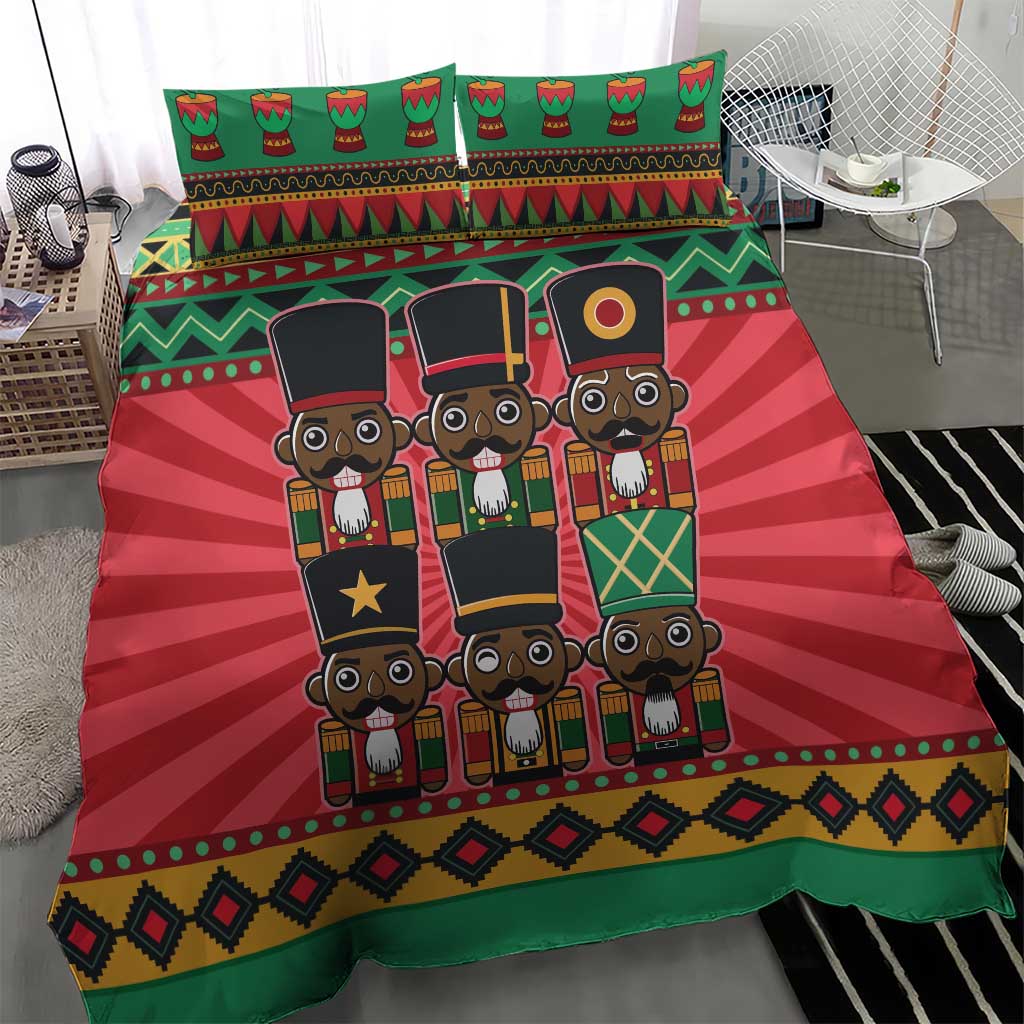 Black Nutcrackers Bedding Set Afro Christmas DT03