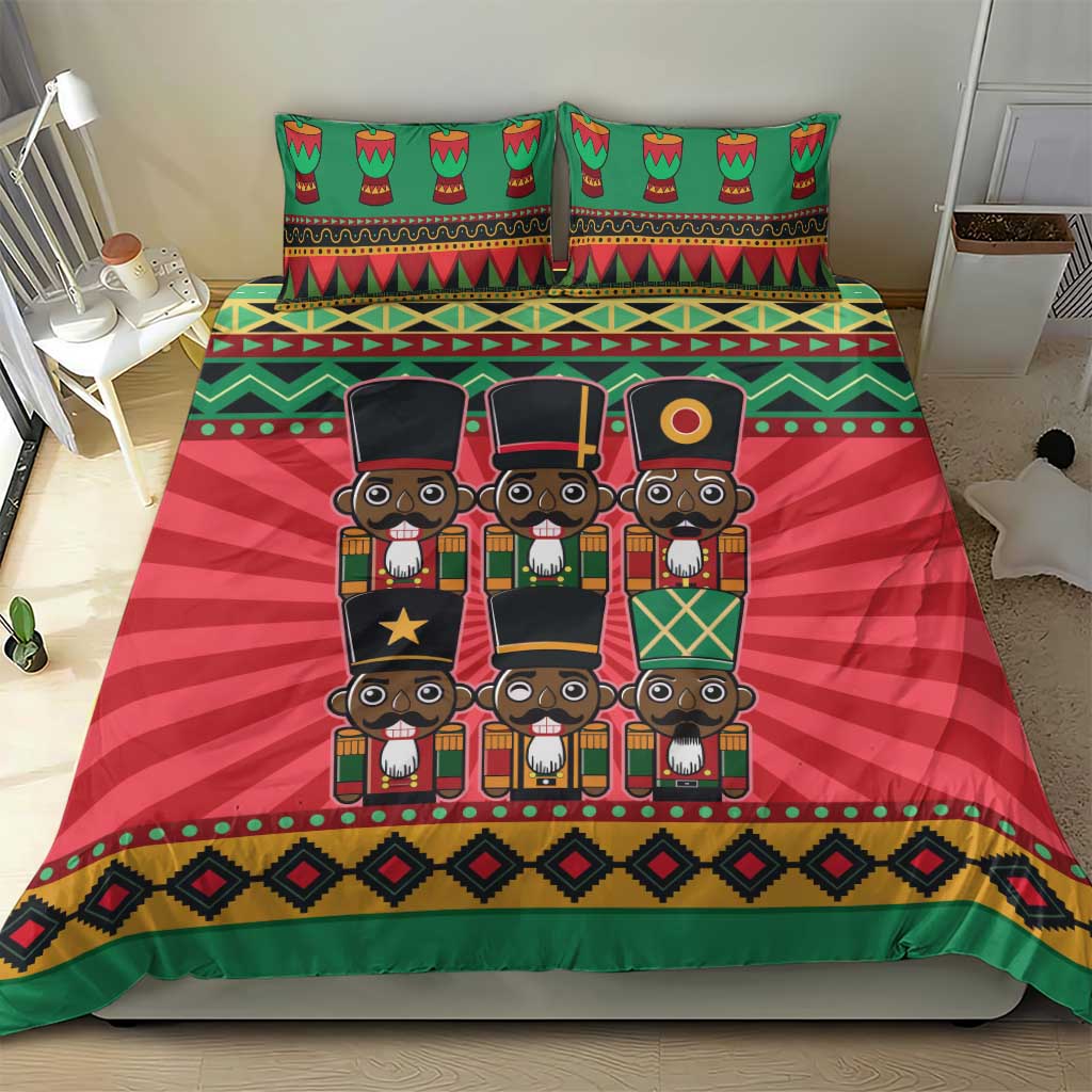 Black Nutcrackers Bedding Set Afro Christmas DT03