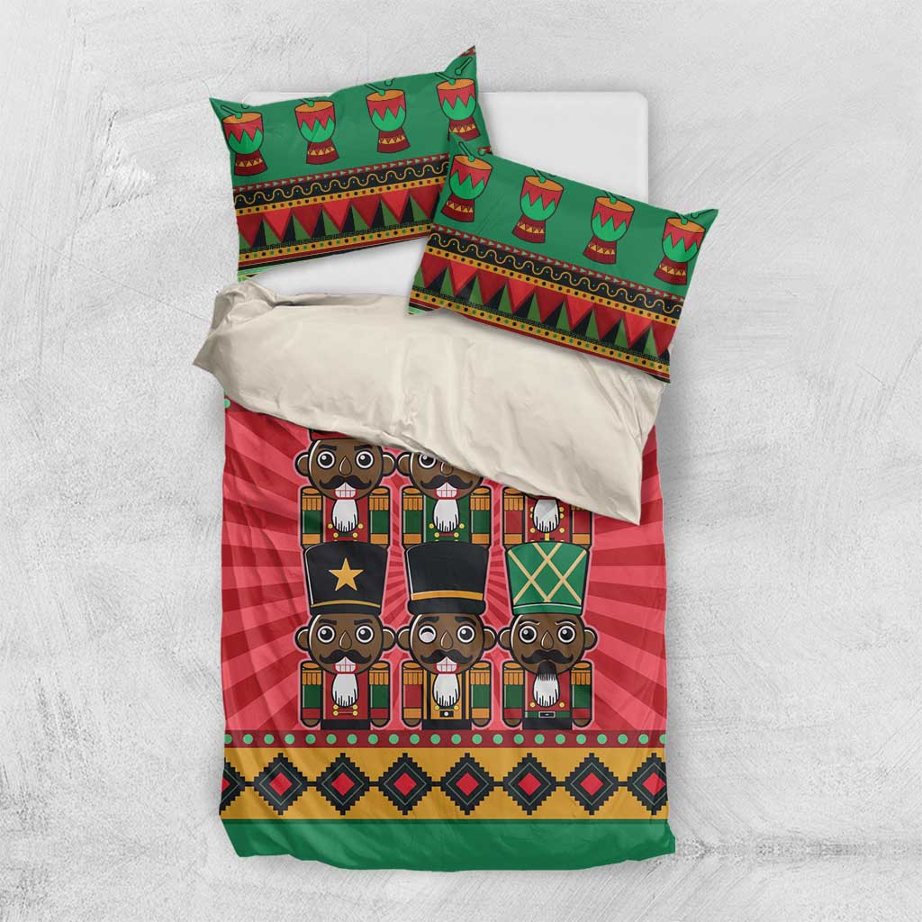 Black Nutcrackers Bedding Set Afro Christmas DT03