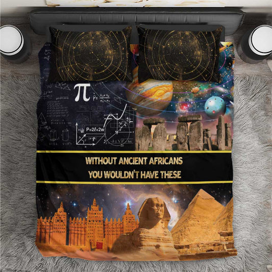 Afro Egyptian Pyramids Bedding Set Ancient African Achievements Galaxy DT04