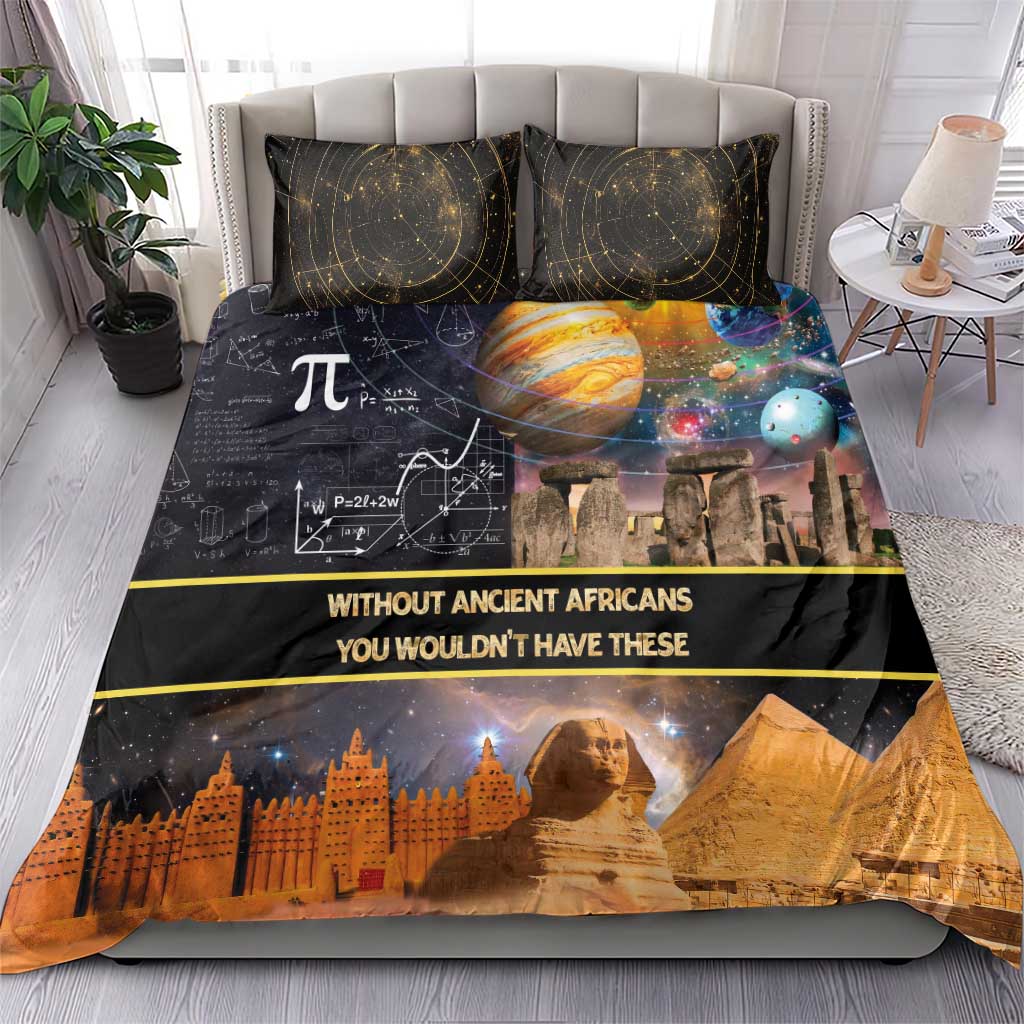 Afro Egyptian Pyramids Bedding Set Ancient African Achievements Galaxy DT04