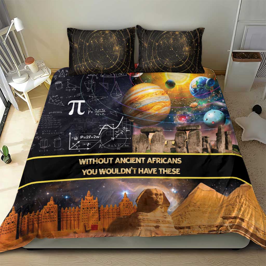 Afro Egyptian Pyramids Bedding Set Ancient African Achievements Galaxy DT04