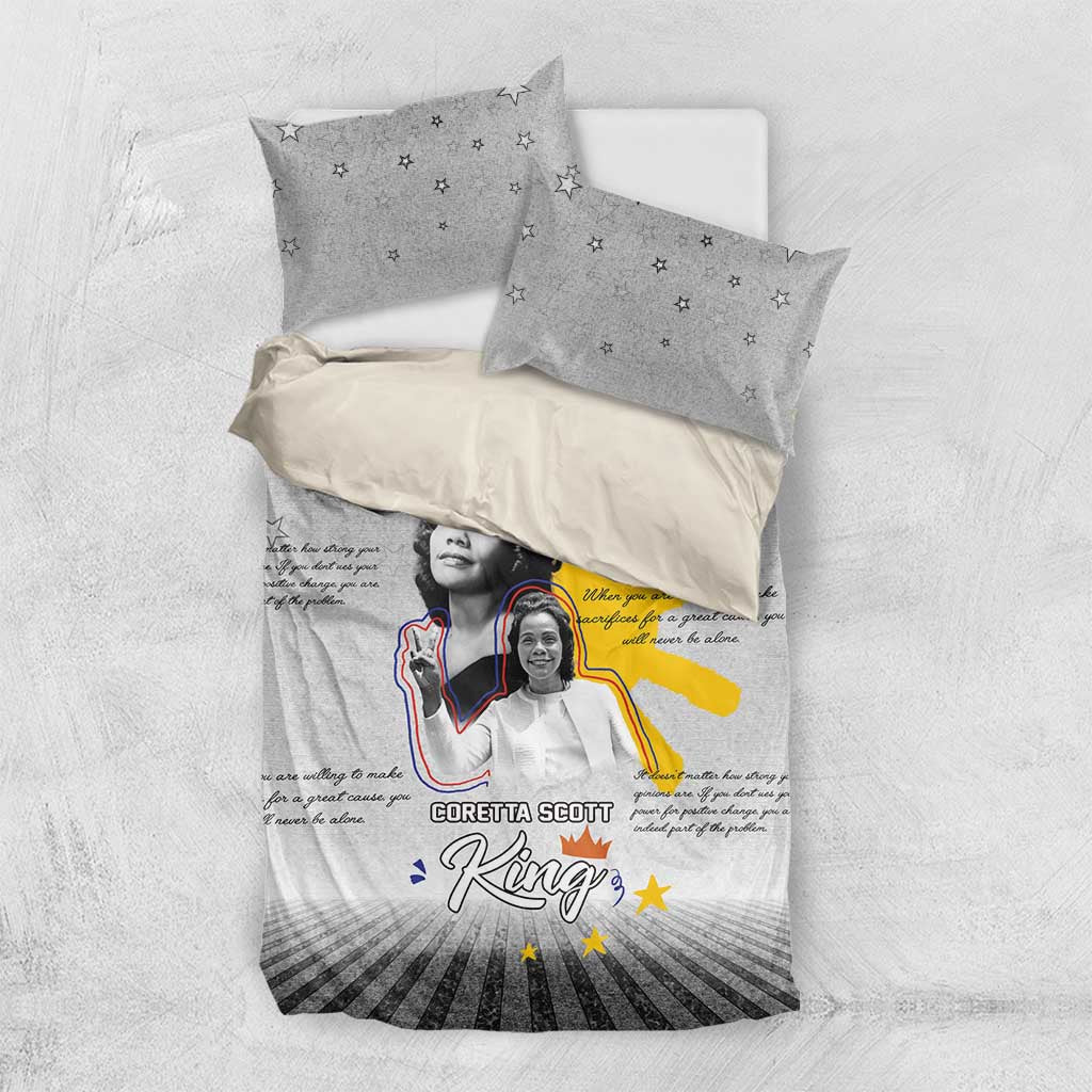 African American Coretta Scott King Bedding Set Honoring The Legacy Hand Draw Style DT04