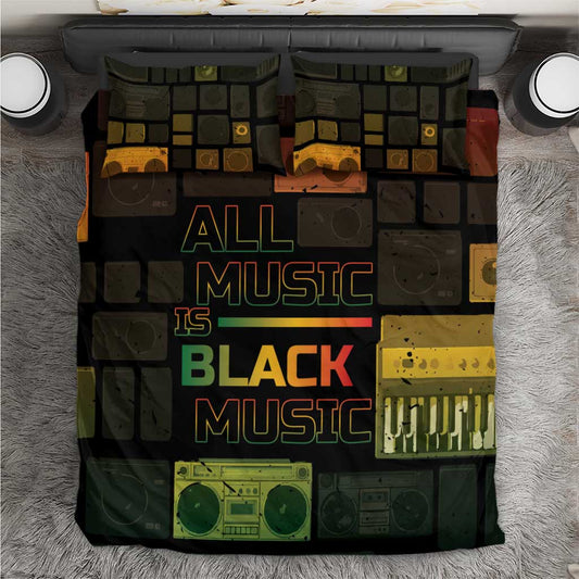 Black Music Month Bedding Set All Music Is Black Music DT05