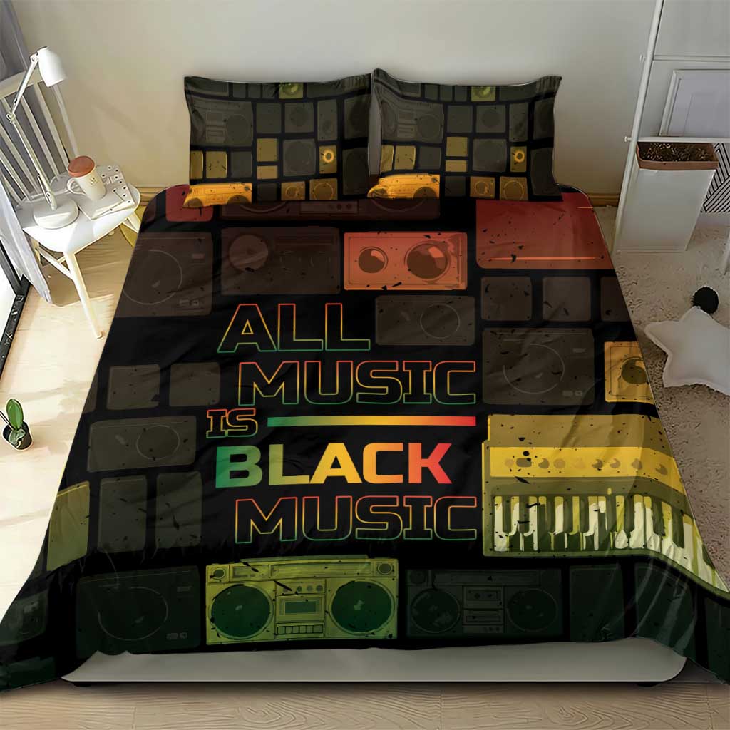 Black Music Month Bedding Set All Music Is Black Music DT05