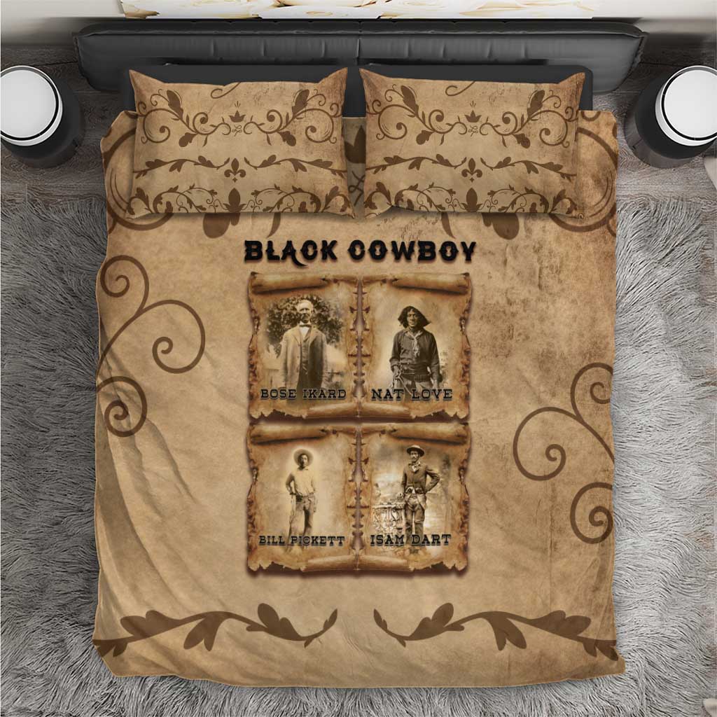 Black Cowboy Bedding Set African American Black History Western Grunge DT05