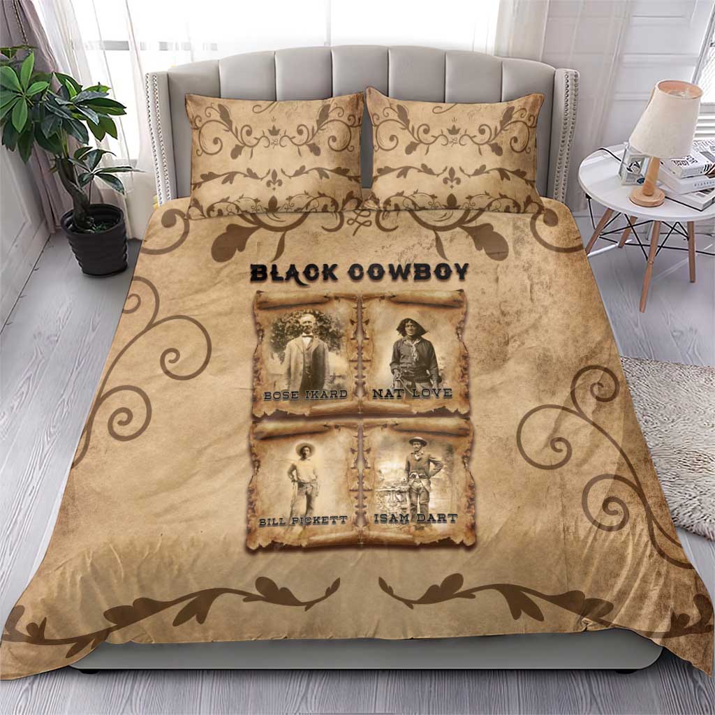 Black Cowboy Bedding Set African American Black History Western Grunge DT05