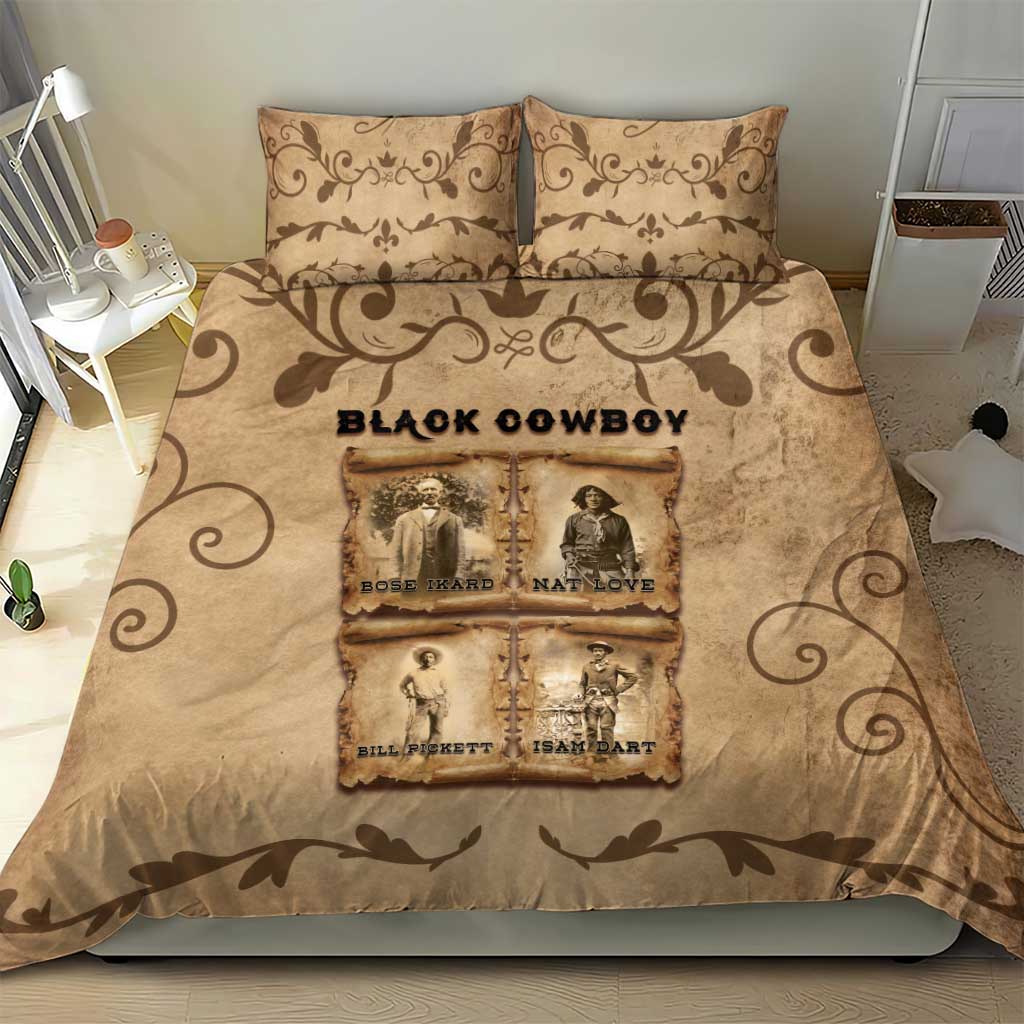 Black Cowboy Bedding Set African American Black History Western Grunge DT05