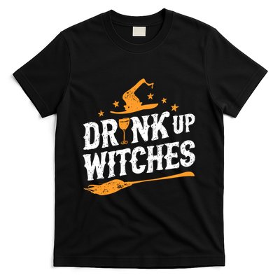 Drink Up Witches Funny Halloween Witch Drinking Wine T-Shirt