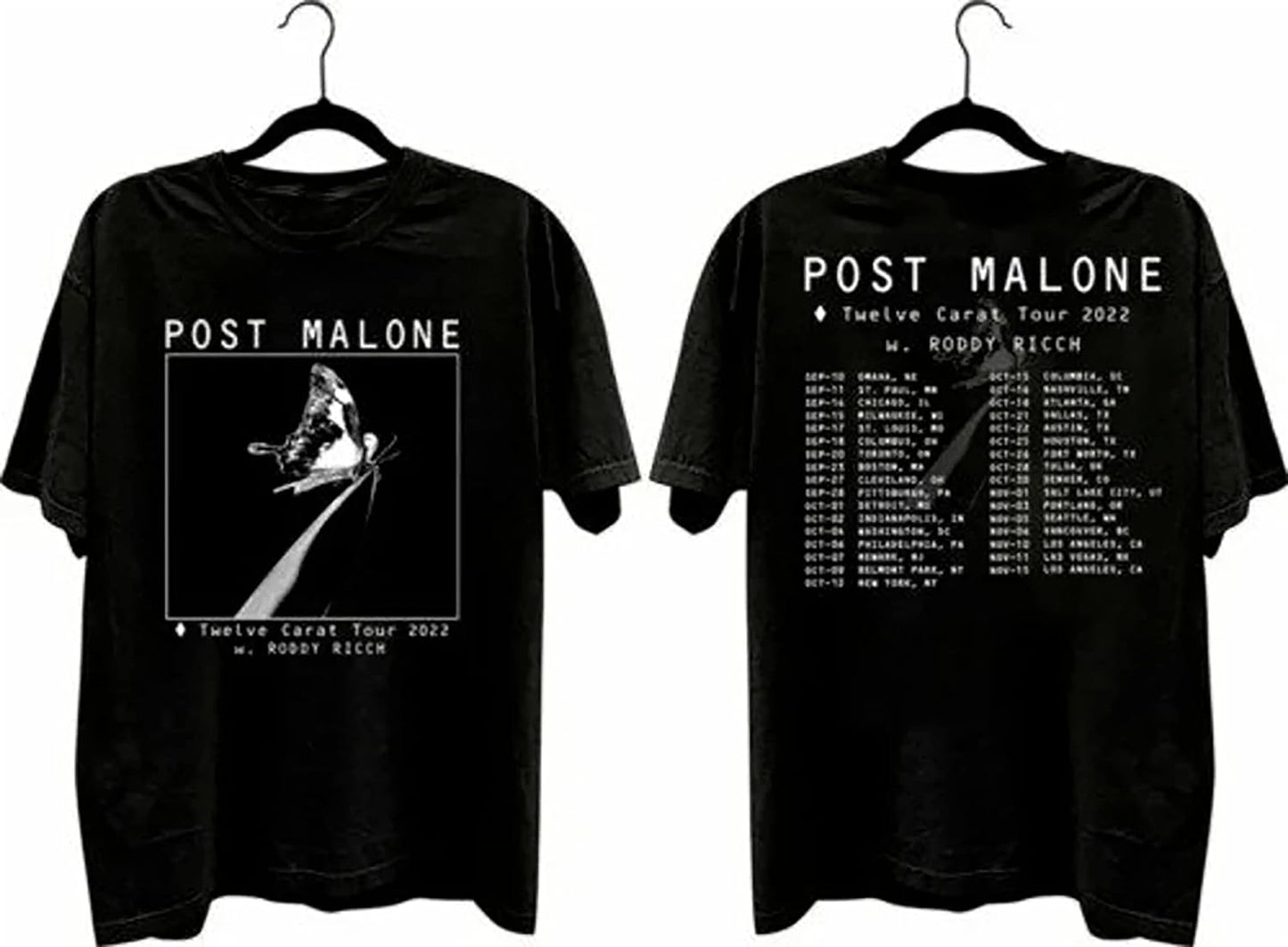 Post Malone Twelve Carat Tour Double sided tshirt