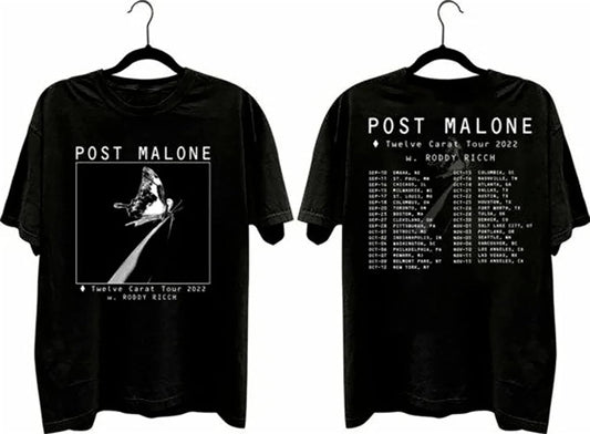 Post Malone Twelve Carat Tour Double sided tshirt