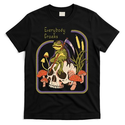 Everybody Croaks Frog Skull Mushroom Everybody croaks T-Shirt