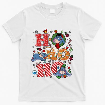 Eeyore Ho Ho Ho Cute Christmas Cute Lover Santa Claus T-Shirt