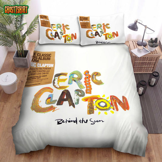 Eric Clapton Cover Album Behind The Sun Bed Sheets Spread Comforter Duvet Cover Bedding Set