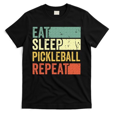 Eat Sleep Pickleball Repeat Vintage Retro T-Shirt
