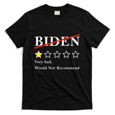 Funny 1 Star Anti Biden Very Bad Would Not Recommend T-Shirt