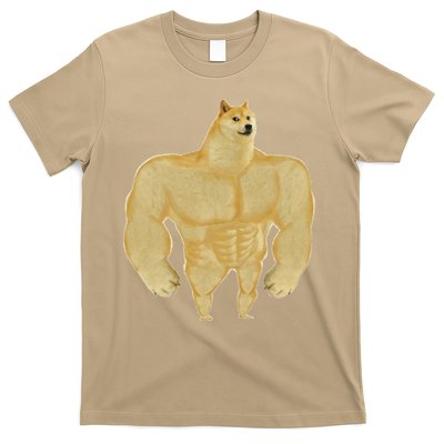 Funny Buff Doge Chiba Dog Gym Meme Funny Swole Doge Meme T-Shirt