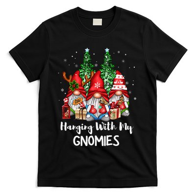 Funny Christmas Gnome Hanging With My Gnomies Family Pajamas T-Shirt