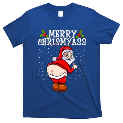 Funny Christmas Santa Claus Naked Ass Merry Chrismyass Gift T-Shirt