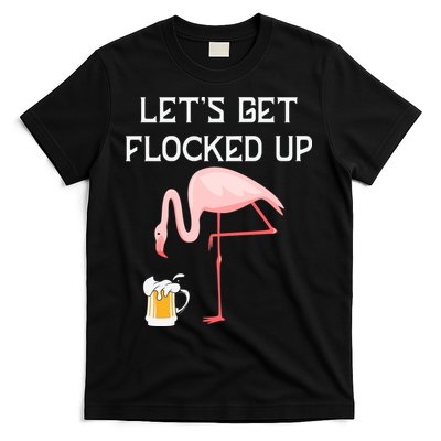 Flamingo Drinking Beer Funny Flamingo T-Shirt