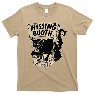 Funny Goth Black Cat Hissing Booth For Cat Moms & Cat Dads T-Shirt