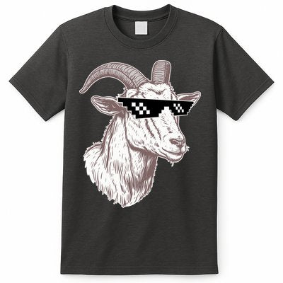Funny GOAT Pixel Sunglasses Meme T-Shirt