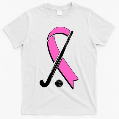Field Hockey Breast Cancer Awareness Ribbon T-Shirt