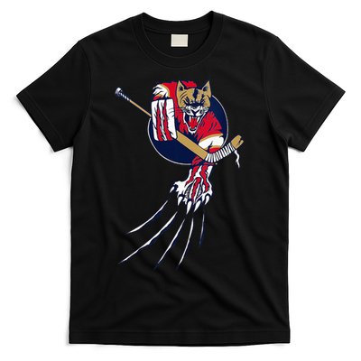 Florida Hockey Player Goalie Beast Ice Panther Cat Cougar T-Shirt