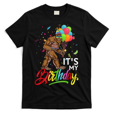Funny ItS My Birthday Bigfoot Sasquatch Party Celebration T-Shirt