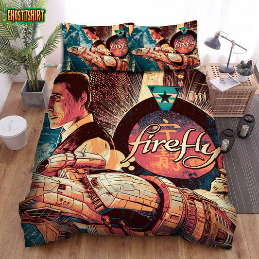 Firefly The Man With Gun Movie Poster Bed Sheets Duvet Cover Bedding Set