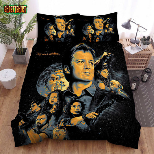 Firefly They Aim To Misbehave Movie Poster Bed Sheets Duvet Cover Bedding Set