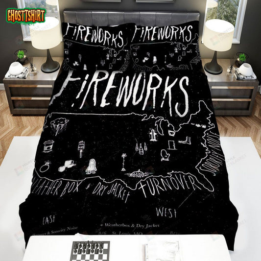 Fireworks Band Concert Poster Bed Sheets Spread Comforter Duvet Cover Bedding Set