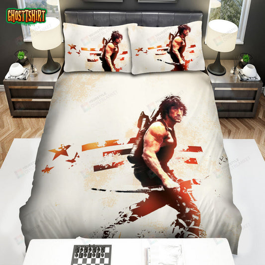 First Blood (1982) Movie Rambo Poster Bed Sheets Duvet Cover Bedding Set