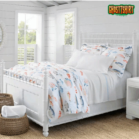 Fish Ocean Bed Sheets Duvet Cover Bedding Set