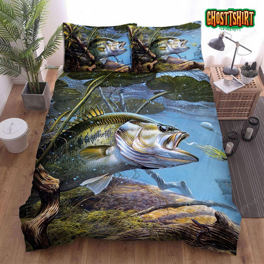 Fish Opening The Mouth Bed Sheets Spread Duvet Cover Bedding Set