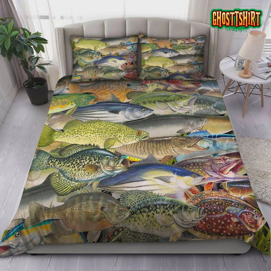 Fishing Drop A Line Stay Awhile Bed Sheets Duvet Cover Bedding Set