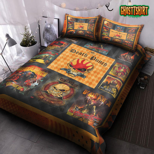 Five Finger Death Punch Album Collections Quilt Bedding Set