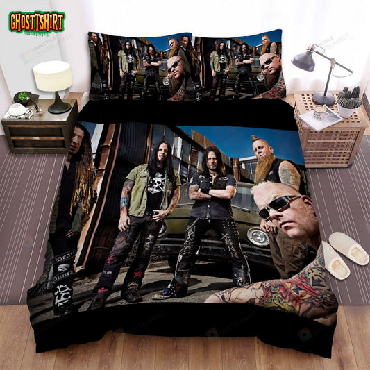 Five Finger Death Punch Band Bed Sheets Spread Comforter Duvet Cover Bedding Set
